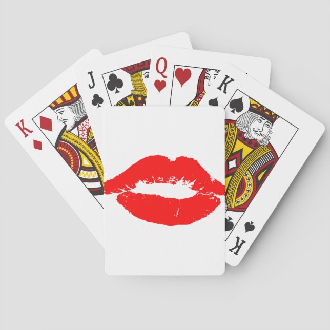 Jeu De Cartes Kiss Lips Red Lipstick Losion Passion Valentine (dos)