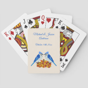 Jeu De Cartes Kissing Blue Jays Mariage de automne personnalisé