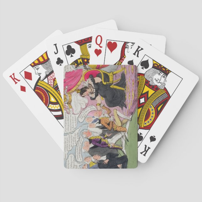Jeu De Cartes Kissing Hands, published 1827 (colour litho) (dos)