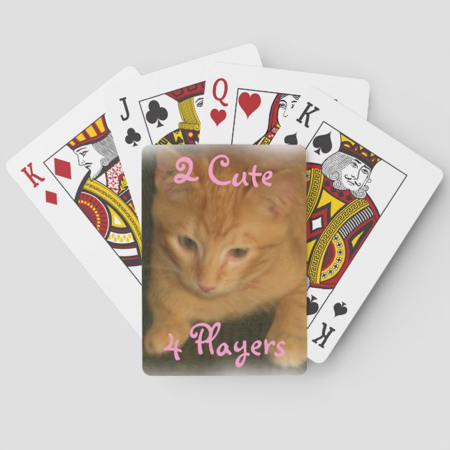 Jeu De Cartes Kitty "2 mignons 4 joueurs" Jouer des cartes (dos)