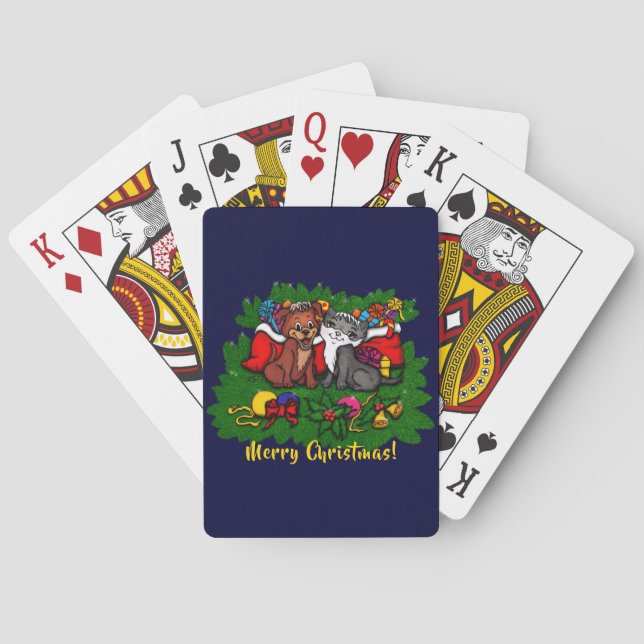 Jeu De Cartes Kitty et chiot, Happy XMas (dos)