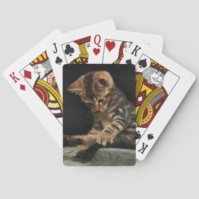 Jeu De Cartes Kitty jouant avec la queue (dos)