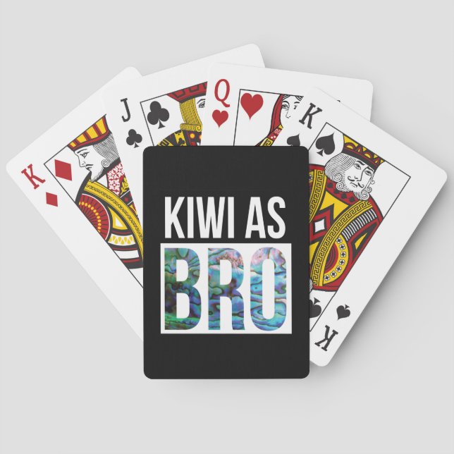 JEU DE CARTES KIWI DE NOUVELLE-ZÉLANDE COMME FRÈRE (dos)
