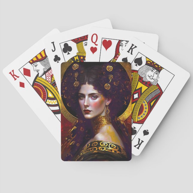 Jeu De Cartes Klimt Inspiré Reine Déesse Jouer Cartes (dos)