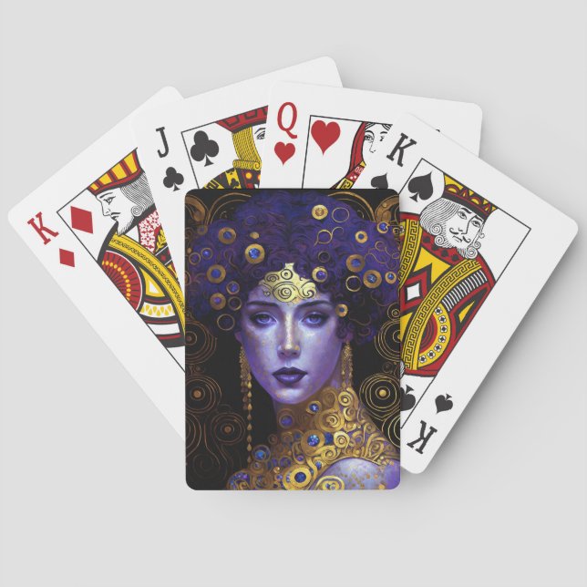 Jeu De Cartes Klimt Inspiré Reine Déesse Jouer Cartes (dos)