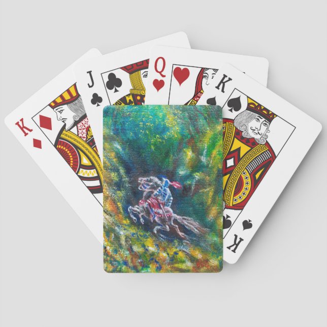 JEU DE CARTES KNIGHT LANCELOT, CHEVAL EN FORÊT VERTE (dos)
