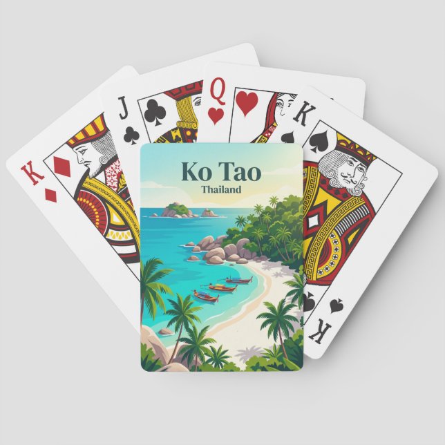 Jeu De Cartes Ko Tao Thaïlande (dos)