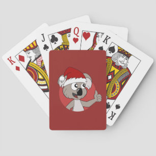 Jeu De Cartes koala de dessin animé de Noël