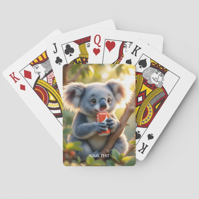 Jeu De Cartes Koala Mignon Fantastique Boit un Arbre (dos)