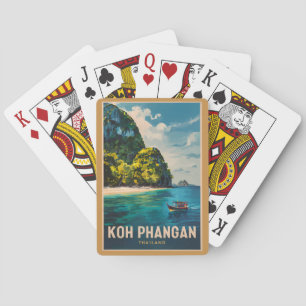 Jeu De Cartes Koh Phangan Thaïlande Travel Art Vintage