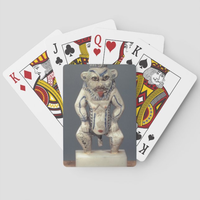 Jeu De Cartes Kohl Pot, représentant le dieu domestique égyptien (dos)