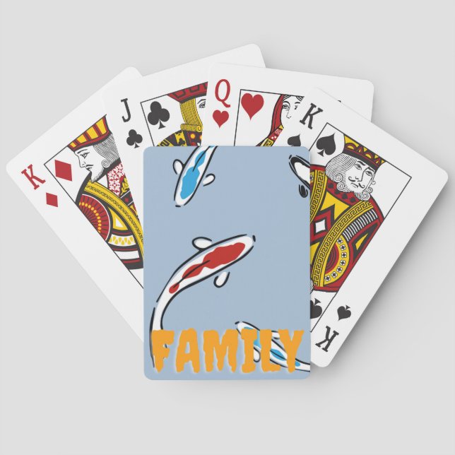 Jeu De Cartes Koi Fish | Zazzle_Growshop. (dos)