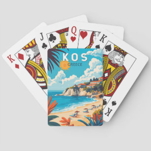 Jeu De Cartes Kos Grèce Travel Art Vintage