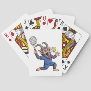 Jeu De Cartes Krampus sinistre jouant au tennis Noël