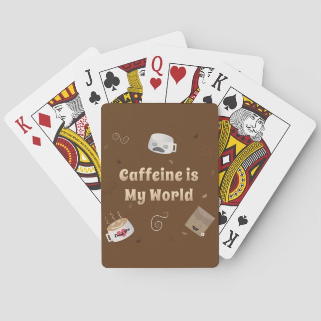 Jeu De Cartes La caféine est mon monde (dos)