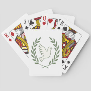 Jeu De Cartes La colombe avec couronne d'olive Classic Playing C