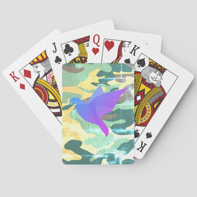 Jeu De Cartes La colombe de Camouflage, Cartes de Paix (dos)