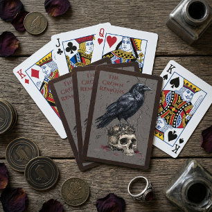 Jeu De Cartes La Couronne Reste Crâne de Corbeau Gothique
