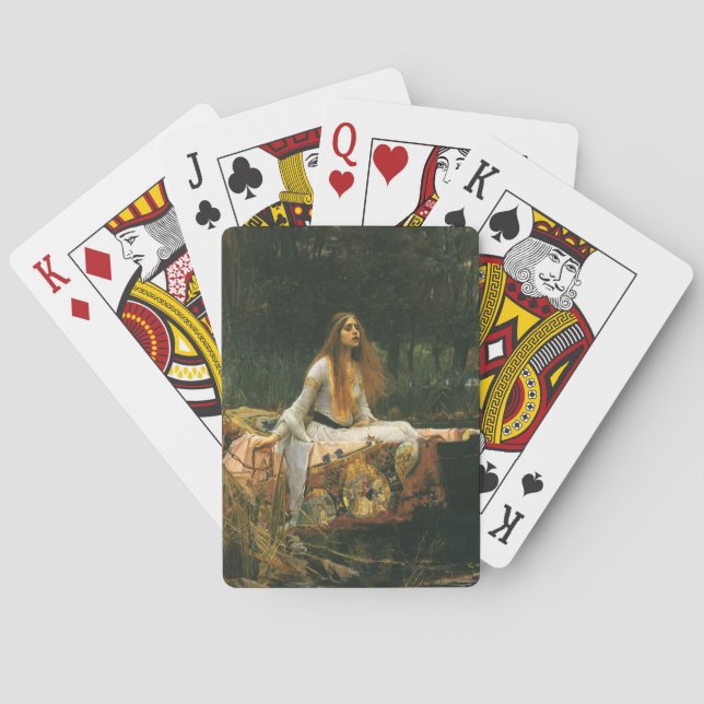 Jeu De Cartes La Dame de Shalott sur un bateau par John William  (dos)