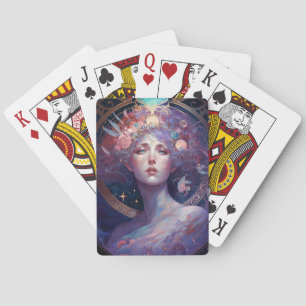 Jeu De Cartes La déesse de nuit Queen Imaginaire Art Jouer des c