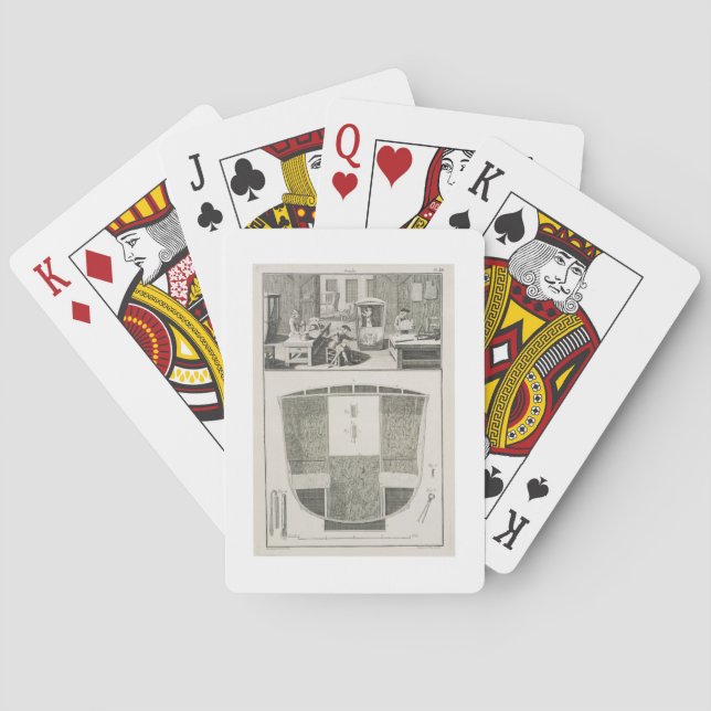 Jeu De Cartes La fabrication d'une chaise berline dans un constr (dos)