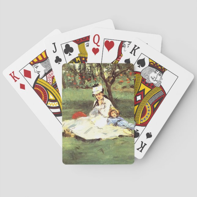 Jeu De Cartes La famille Monet dans son jardin Edouard Manet (dos)
