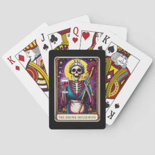 Jeu De Cartes La Femme de la maison ivre Squelette Tarot jouer d