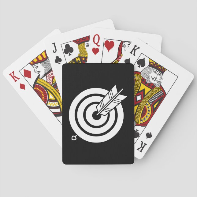 Jeu De Cartes La flèche atteint une cible ronde (dos)