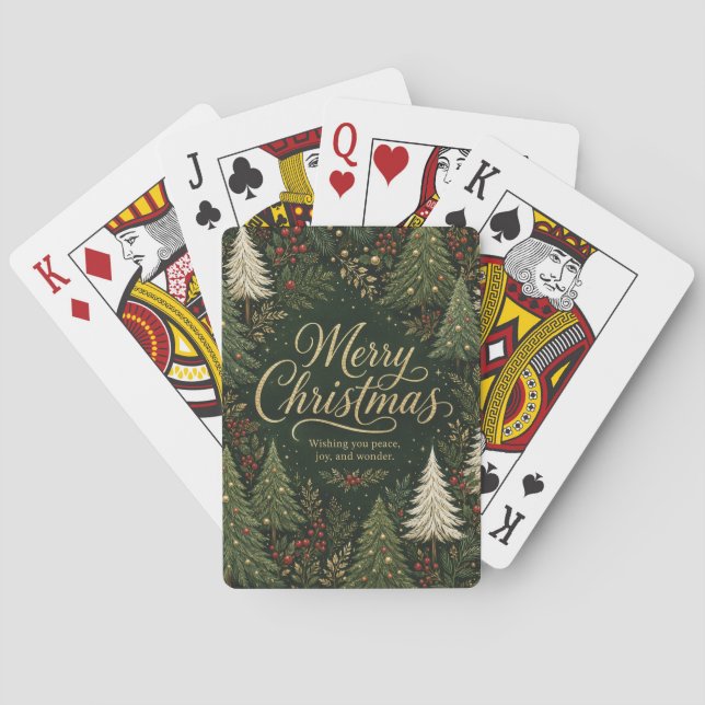 Jeu De Cartes La Forêt Dorée de Noël (dos)