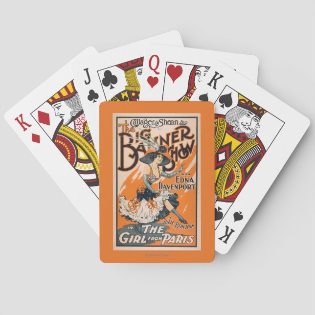 Jeu De Cartes La grande exposition de bannière "la fille de (dos)