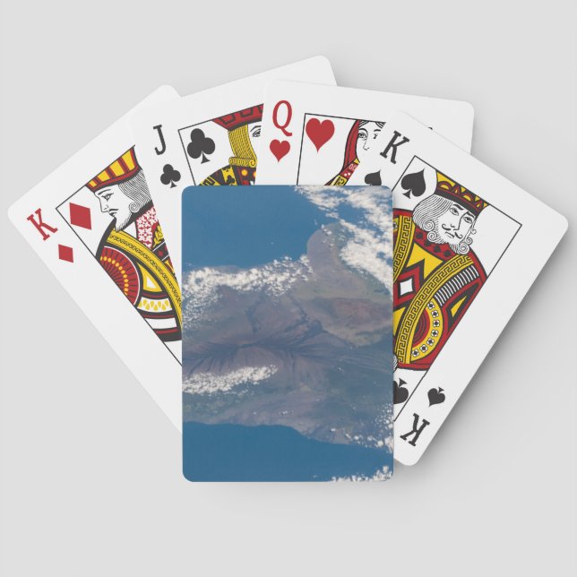 Jeu De Cartes La Grande Île D'Hawaï Et Ses Montagnes (dos)
