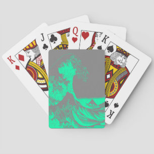 Jeu De Cartes La Grande Vague Marine Vert & Gris