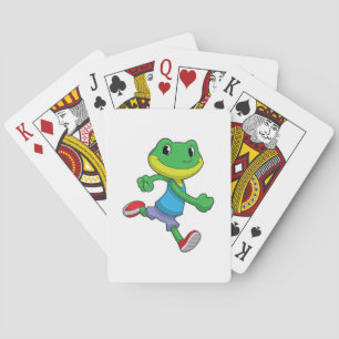 Jeu De Cartes La grenouille comme coureur à la course