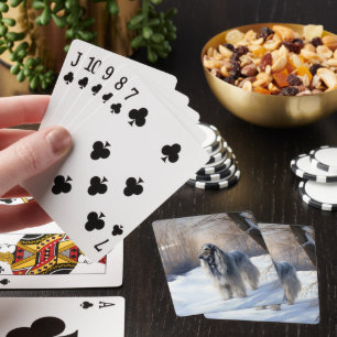 Jeu De Cartes La Hanche Afghane Laisser Neige Noël