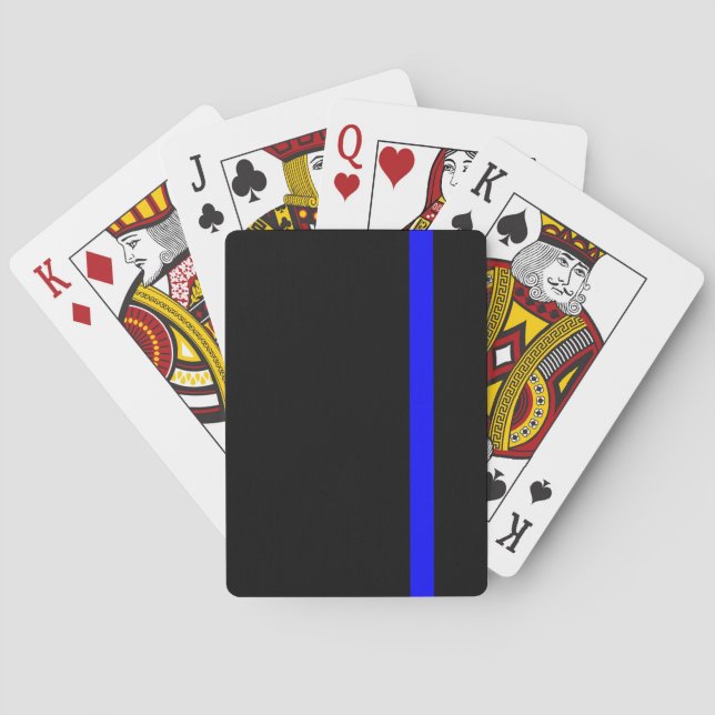 Jeu De Cartes La Ligne bleue symbolisée par Thin Line (dos)