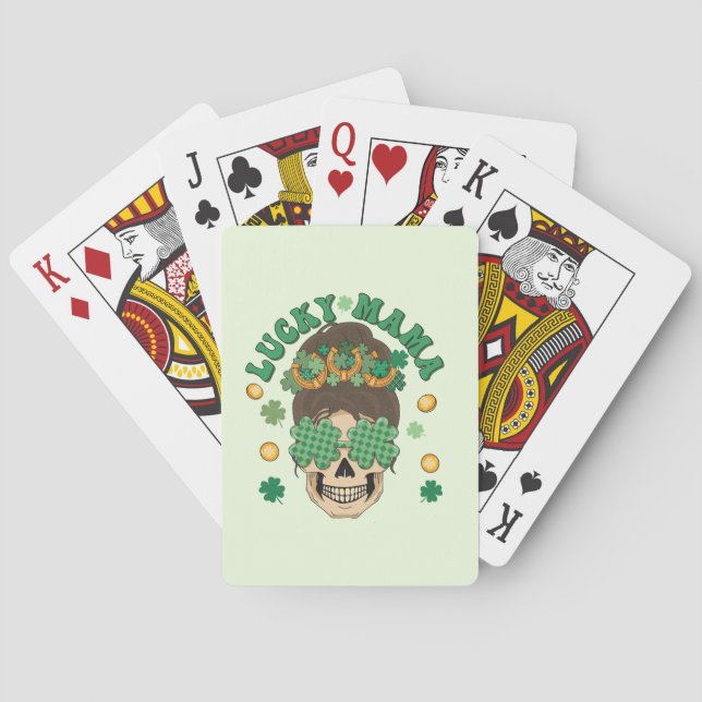 Jeu De Cartes La Lucky Mama Skeleton de St. Patrick (dos)