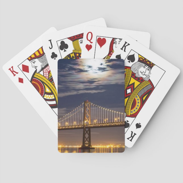 Jeu De Cartes La lune ce soir au-dessus du Bay Bridge (dos)
