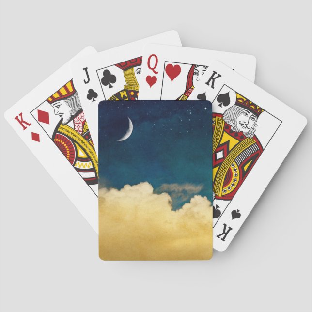 Jeu De Cartes La Lune Et Le Paysage Nuageux (dos)