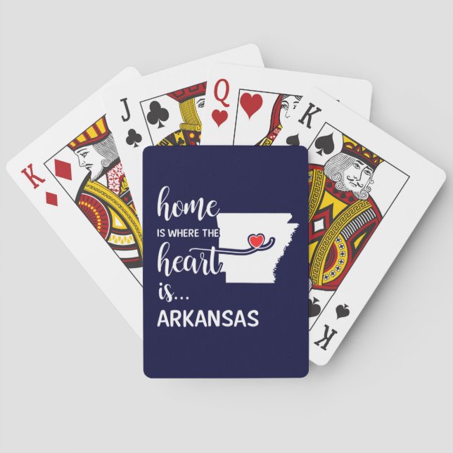 Jeu De Cartes La maison de l'Arkansas est le coeur (dos)