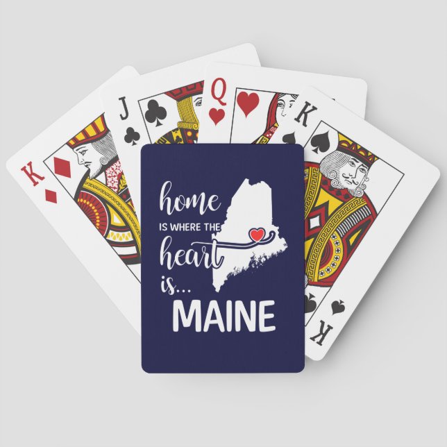 Jeu De Cartes La maison du Maine est là où se trouve le coeur (dos)