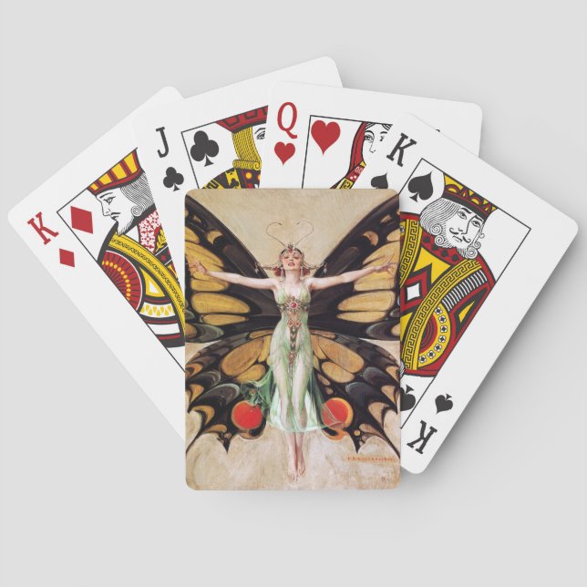 Jeu De Cartes La métamorphose de la fille Flapper au papillon 19 (dos)