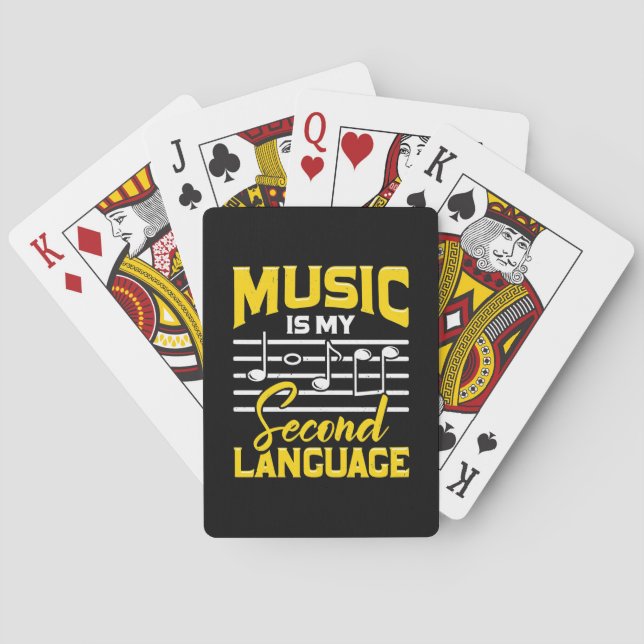 Jeu De Cartes La musique enseignante est ma langue seconde (dos)