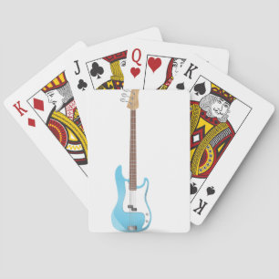 Jeu De Cartes La musique note le destin bleu de motif de zigzags