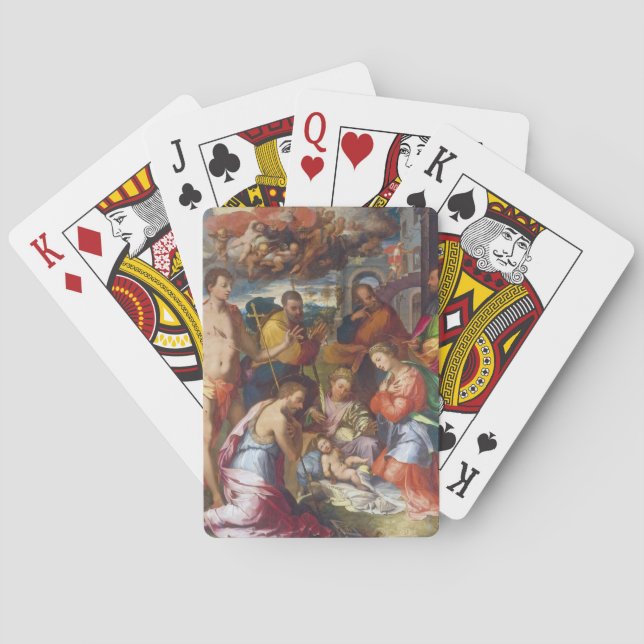 Jeu De Cartes La Nativité, 1534 (huile sur panneau) (dos)