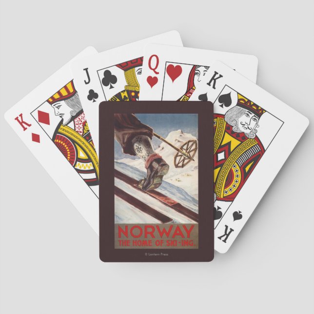 Jeu De Cartes La Norvège - la maison du ski (dos)