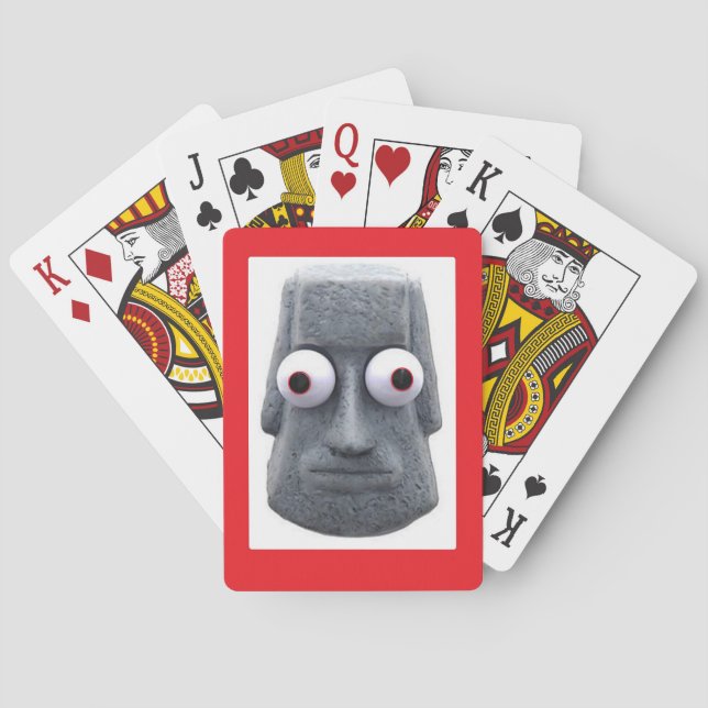 Jeu De Cartes La nouveauté Bug-Eyed Moai (dos)