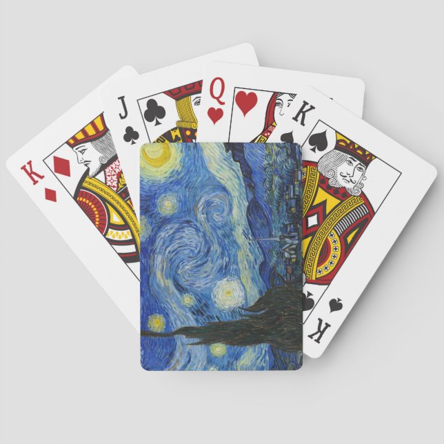 Jeu De Cartes La nuit étoilée, 1889 par Vincent van Gogh (dos)