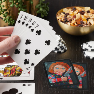 Jeu De Cartes La peinture de poupée par Alfred Fox