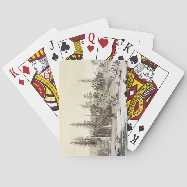 Jeu De Cartes La Perouse à Port Francesci (gravure sur couleur) (dos)