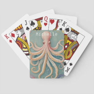 Jeu De Cartes La pieuvre pastel du récif enchanté
